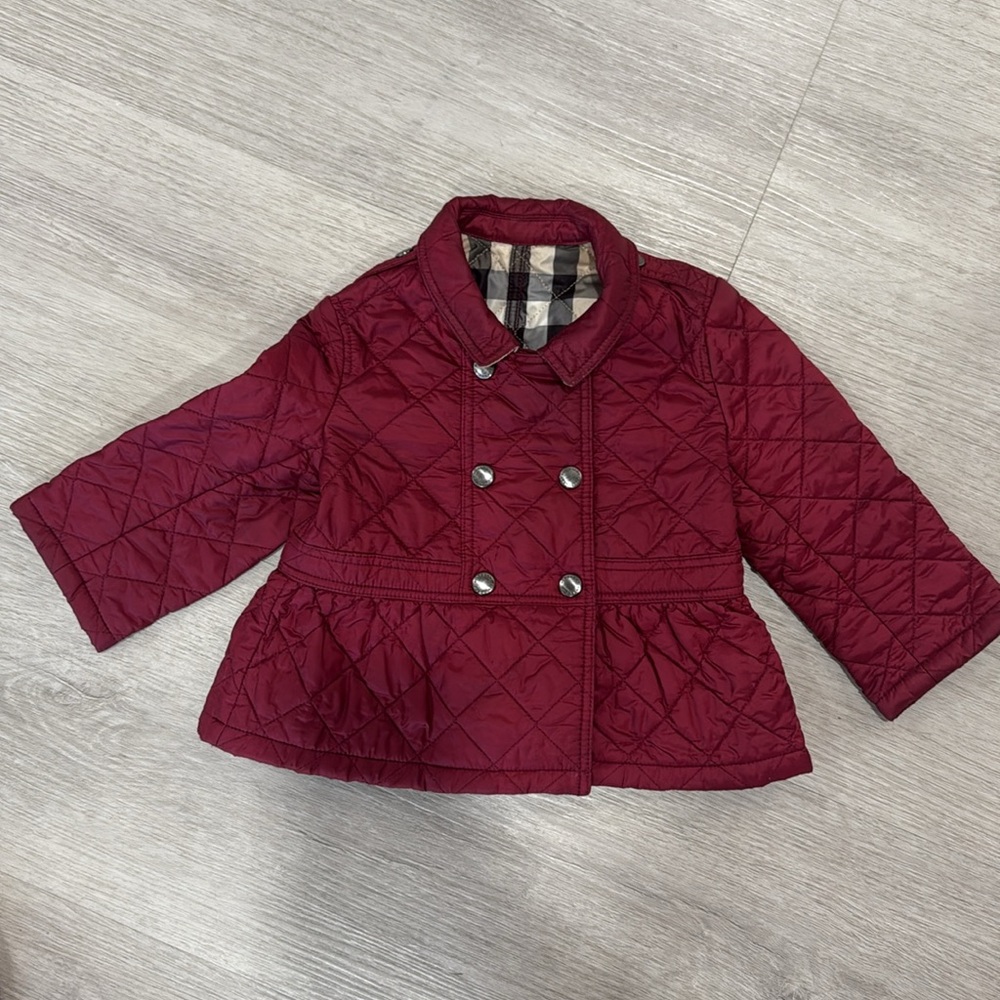 Burberry Children Quilted Button Front Jacket